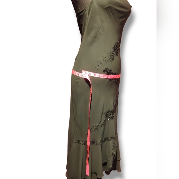 Stunning Black Maxi evening gown, with Beaded Detail, Ankle Length. Size 8 - Picture 9 of 12